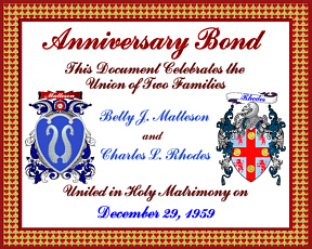 Anniversary certificate