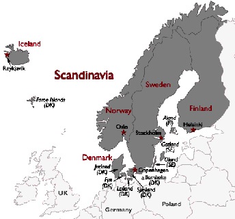Scandinavia map
